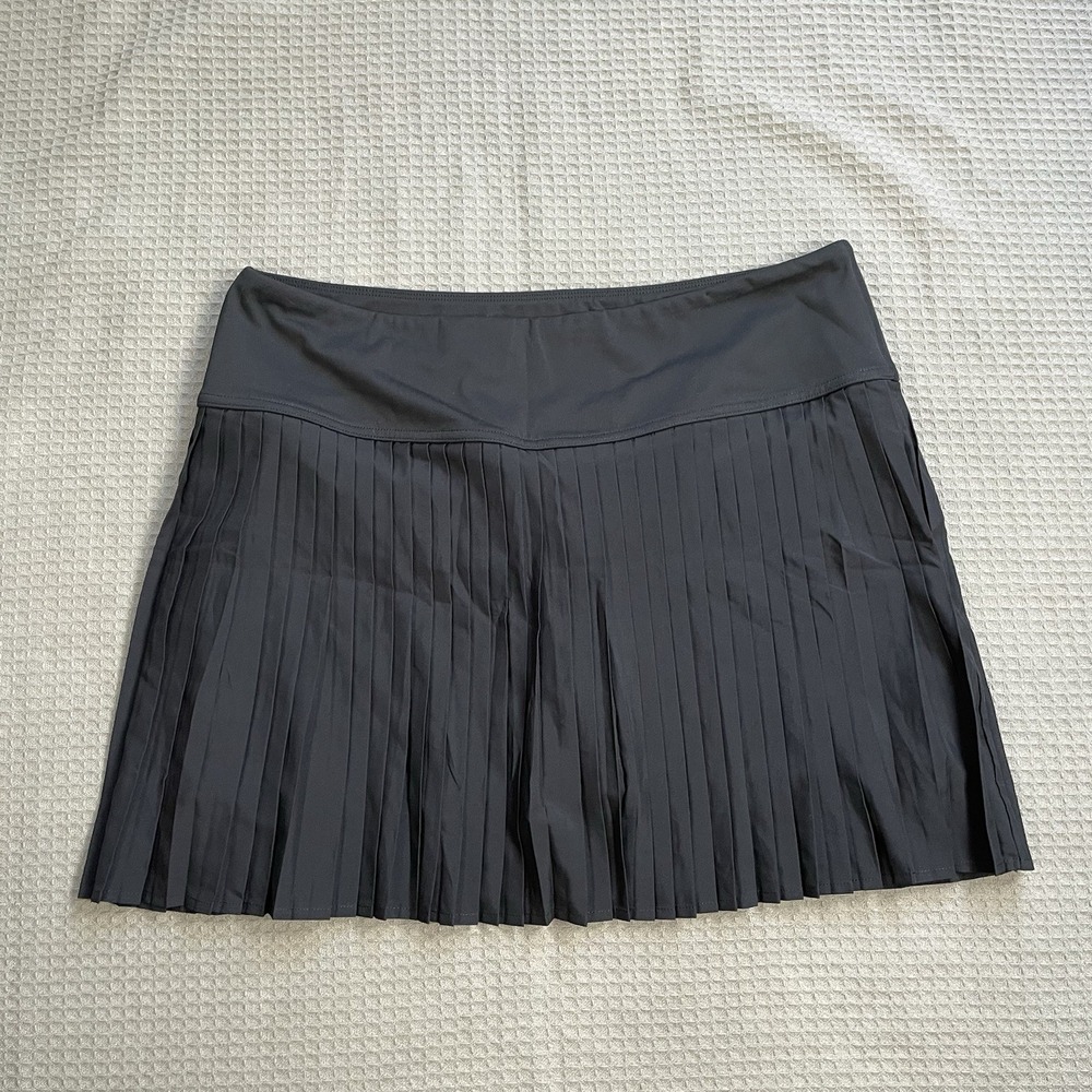 Fabletics Hot Shot Pleated Skort XXL / 1X Womens Black Tenniscore Mini
